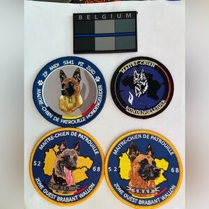 Belgium Dog Handler Patches Set